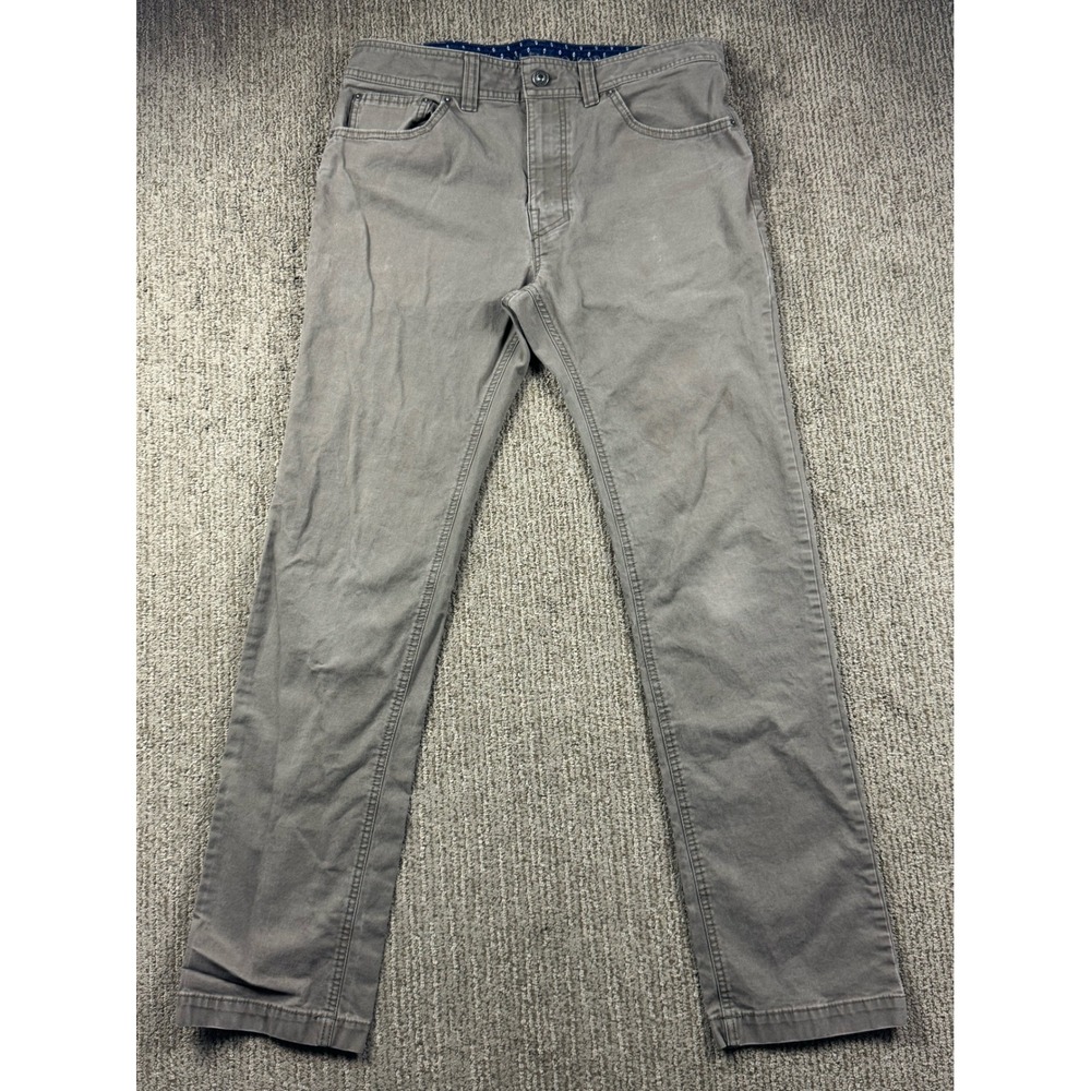 Prana Mens 33 Tucson Pant Slim Fit Organic Cotton Stretch Chino Outdoor Brown